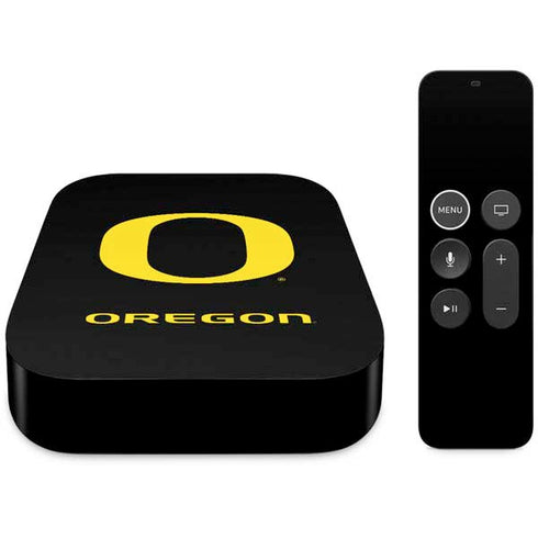 University of Oregon Ducks Black Gradient Apple TV Skin